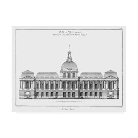Trademark Fine Art Denis Diderot 'Architectural Elevation Iii' Canvas Art, 18x24 WAG10575-C1824GG